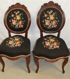 Pair of Victorian Needlepoint Chairs