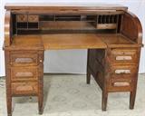 Roll Top C-Shape Desk Macey-Dohme