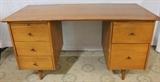 Mid-Century Modern Five-Drawer Desk