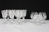 Eleven Waterford Wine Glasses and Three Snifters