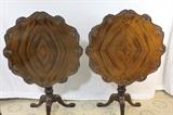 Pair of Georgian Mahogany Tilt Top Tables