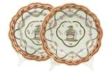 LOT 1: A PAIR OF EDME SAMSON & CIE. GEORGE WASHINGTON COMMEMORATIVE PLATES
