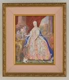 LOT 7: A FRENCH ENAMEL ON COPPER PORTRAIT PLAQUE