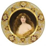 LOT 34: A ROYAL VIENNA CABINET PLATE, REVERIE, SIGNED WAGNER