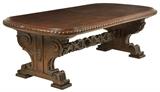 LOT 38: A RENAISSANCE REVIVAL MAHOGANY DINING TABLE