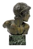 LOT 40: AFTER CONSTANT AMBROISE ROUX
(French, 1865-1929)
The Child Achilles
Bronze on an integral marble base