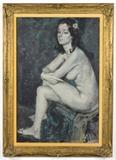 LOT 51: ANONYMOUS
(20th century)
Seated Nude
Oil on canvas