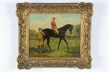 LOT 67: THOMAS BLINKS
(British, 1853-1910)
Riding Lesson
Oil on canvas