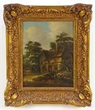 LOT 68: KLAES MOLENAER
(Dutch, 1630-1676)
A Cottage with Peasants
Oil on panel