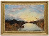 LOT 73: WILLIAM LINTON
(British, 1791-1876)
On the Thames at Windsor
Oil on canvas