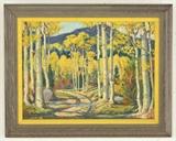 LOT 77: JOSEPH ROY (J. R.) WILLIS
(American, 1876-1960)
Aspens of Arizona
Oil on canvas