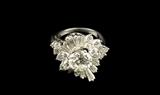 LOT 97: A DIAMOND AND PLATINUM BALLERINA COCKTAIL RING