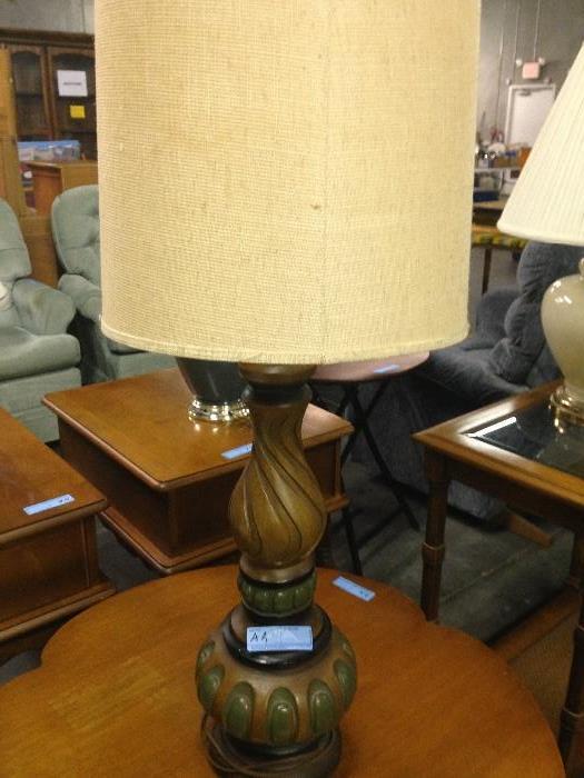 Artistic Lamp with Beige Shade