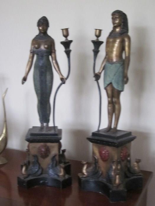 Pair of Blackamore figural candle holders