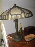 Vintage Stained glass lamp with original base