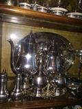 Silver plate tea set