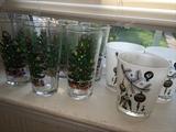 Christmas glasses and mid century glasses