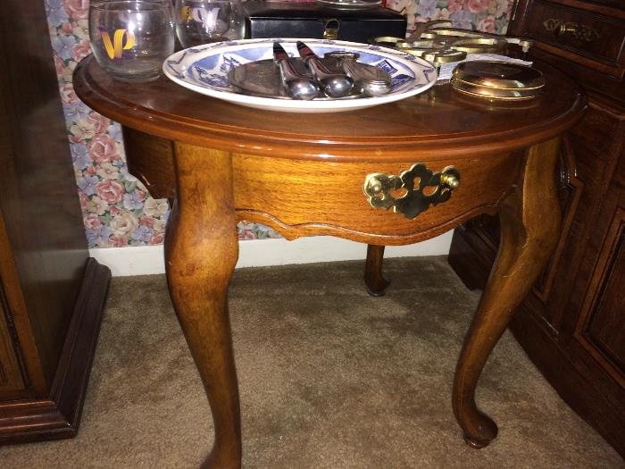 Oak side table.