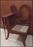 Antique oak telephone chair