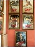 Mirrored Miller beer signs