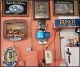 Pabst, Heineken, Busch, Schlitz, St Pauli Girl beer signs