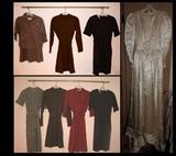 Vintage Clothing and Satin Wedding Gown