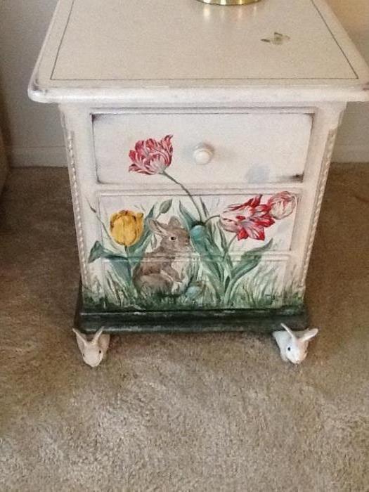 side table /nightstand - hand painted