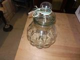 LARGE GLASS JAR W/LID