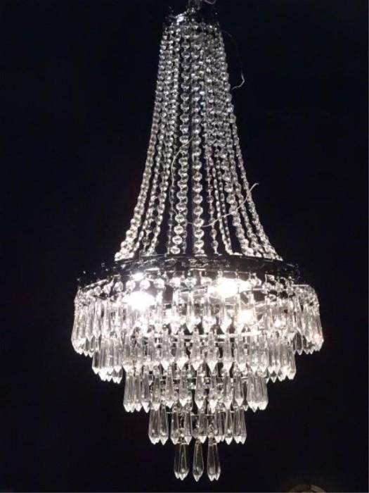 FRENCH EMPIRE STYLE CRYSTAL CHANDELIER, TWO AVAILABLE
