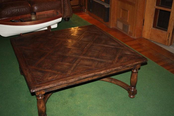 Large Square Coffee Table - Solid Wood - Great Condition