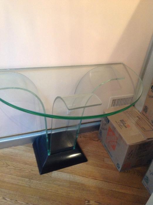 Modernage glass console table