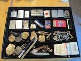 LIGHTERS, FOBS, OLD KEYS