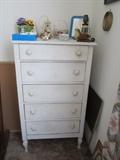 ANTIQUE CHEST PAINTED WHITE