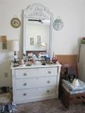 ANTIQUE CHEST PAINTED WHITE