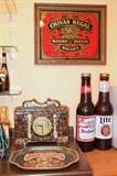 Retro resin clock and barware