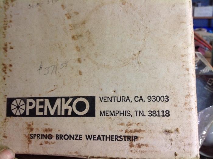 Two boxes spring bronze weatherstripping by Pemko