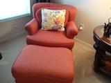 Coral easy chair with ottoman