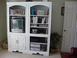 2 book cases, white wood