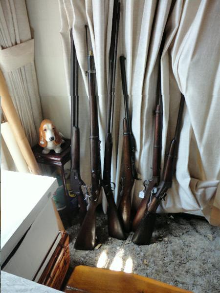 Antique rifles -- some or all of these are offered to beneficiaries prior to sale. If sold, picture will be removed from ad.