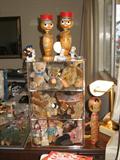 Steiff bears, Japanese bobble heads, Kokeishi doll, etc.