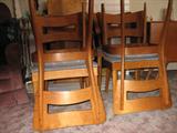 Heywood Wakefield dog bone chairs, 4 side and 2 arm chairs.