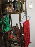 Japanese cloisonne, rosewood carved Kwan Yin(s), vintage Japanese textiles, etc.