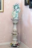 Beautiful Porcelain Fern Stand With German Bisque Bust 