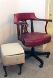 Leather French Office Chair cira 1920's
