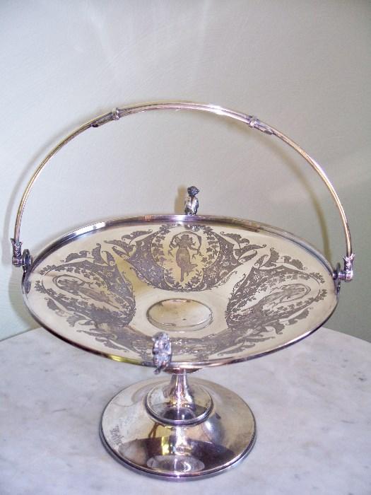 Beautiful Victorian Silver-plate Brides Basket