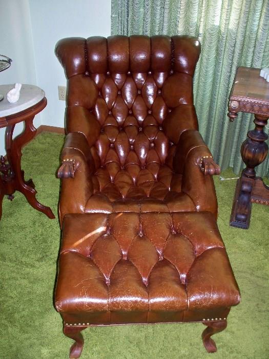 Comfy leather chair!  Awesome piece!