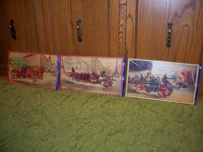 Great set of early fire truck puzzles