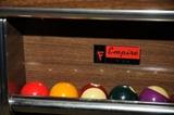 7' POOL TABLE: FISCHER EMPIRE DUCHESS VII 1969-1972
OVERALL DIMENSIONS: 4'4" x 7' 7 1/2"
LIKE NEW CONDITION
CUE STICKS, BALLS, RACK INCLUDED  