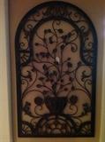 Beautiful "Garden of Paradise" wrought iron wall arch decor 