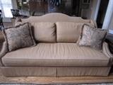One of a pair of Pearson custom sofas-The colour is more camel or gold, which doesn't show up well in the photos